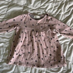 Zara Pink and Black Diamond Long Sleeve Tee